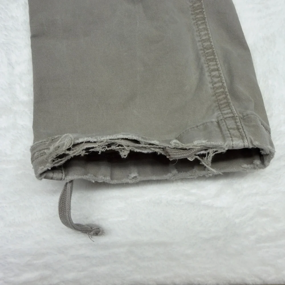 American Eagle Cargo Pants Mens 29x34 Khaki Cotton Distressed Y2k Grunge